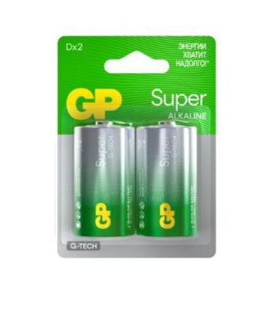 Элемент питания GP Alkaline Super G-Tech LR20 BL2 13AA21-2CRSBC2 (1/10/80)