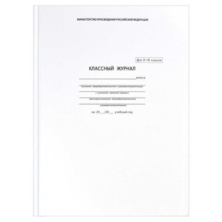 Классный журнал для 10-11 КЛАССОВ