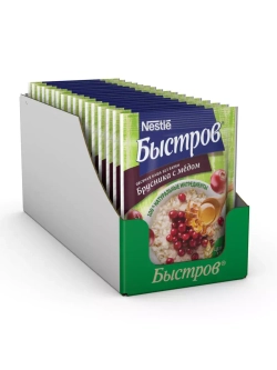 Каша Быстров Овсяная с Брусникой и медом (17 шт/уп)