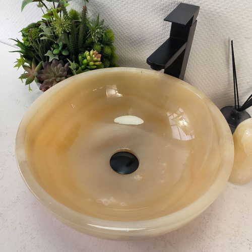 Раковина из оникса Bowl Yellow TinLip BO-60906 40*40*15