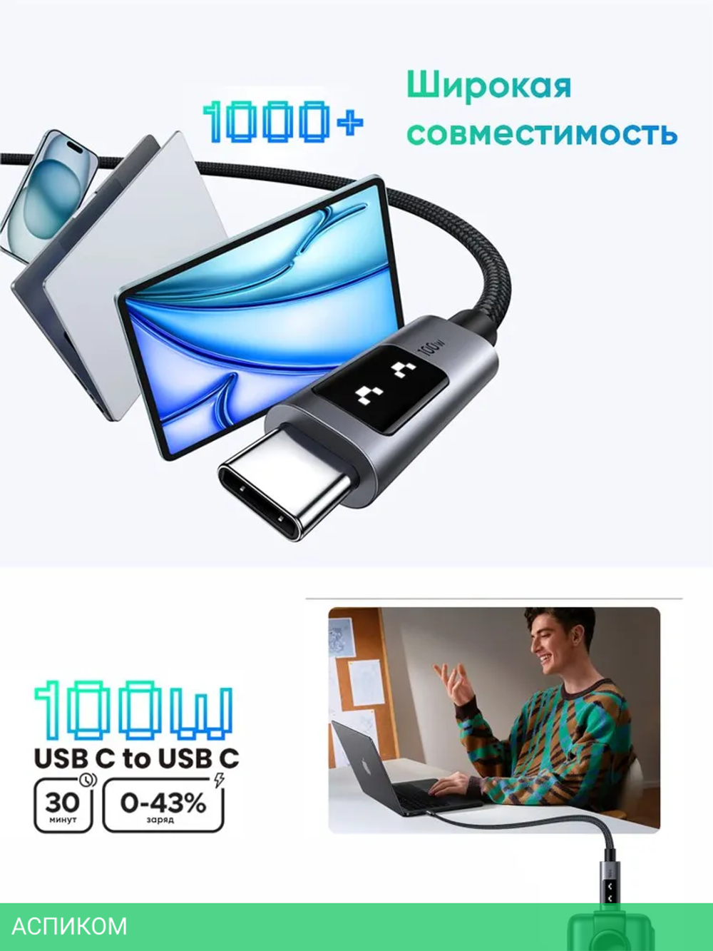 Кабель Ugreen L509 Gray (35512)