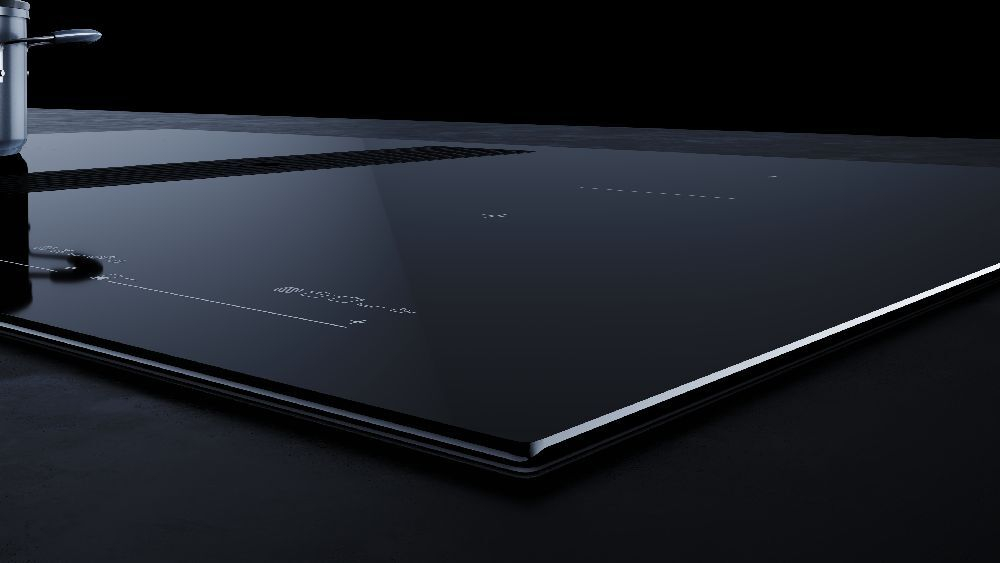 Индукционная варочная панель с вытяжкой Kuppersbusch KMI 8590.0 SR Black Velvet