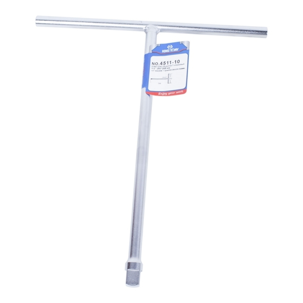 KING TONY (4511-10) Вороток 1/2", 250 мм, Т-образный
