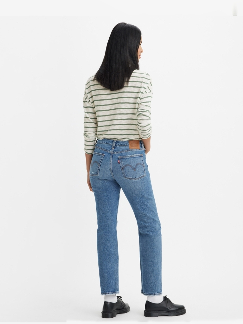 Женские прямые рваные джинсы Levi's Wedgie Straight 34964-0205
