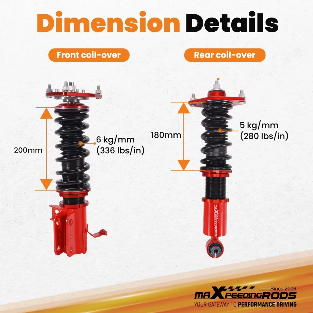 MaXpeedingrods Coilovers Suspension подходит для автомобиля Subaru BRZ compatible for Toyota 86 compatible for Scion FR-S 12-22