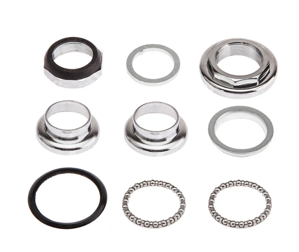Детали рулевой колонки 1-1/8" резьбовая хром FP-H803