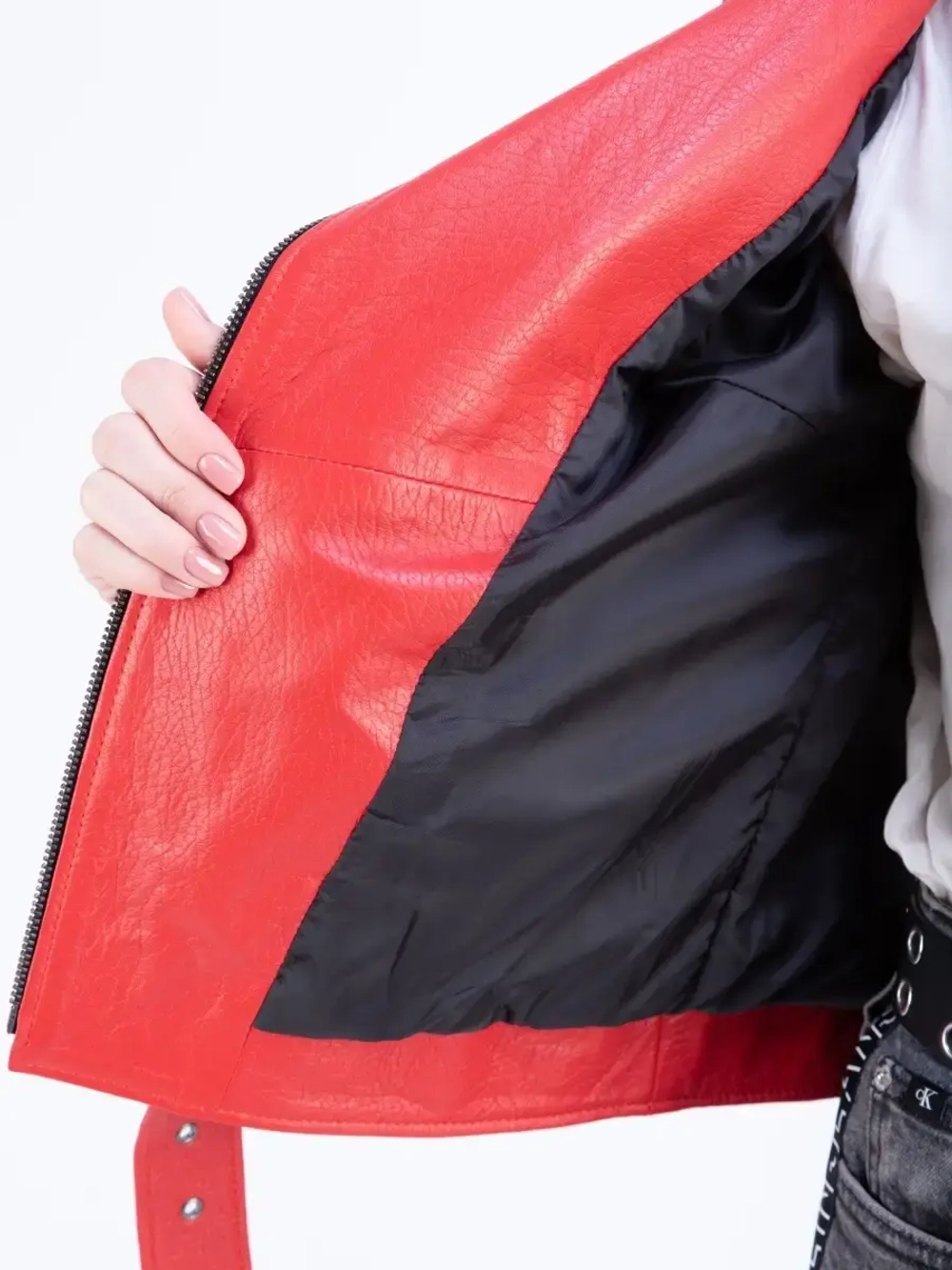 Косуха кожаная куртка женская Турция