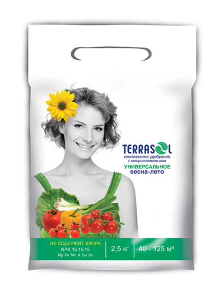 Удобрение Terrasol Универсальное весна-лето, 2,5 кг