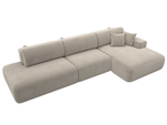 Диван угловой Лига-036 НПБ Модерн Лонг правый угол МИКРОВЕЛЬВЕТ Бежевый