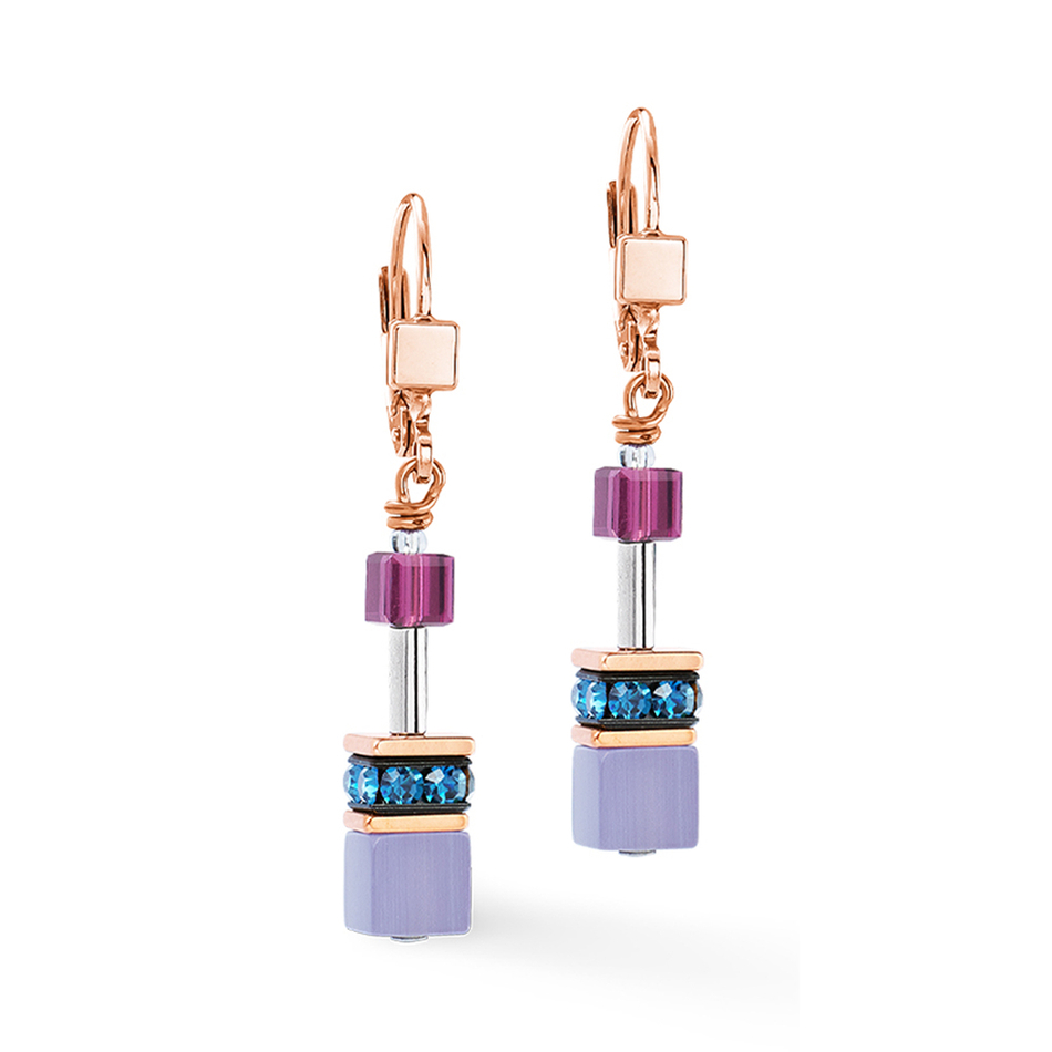 Серьги Coeur de Lion Purple-Blue 2838/20-0807