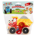 Каталка "Синий трактор Самосвал" 12см в коробка (Буратино)