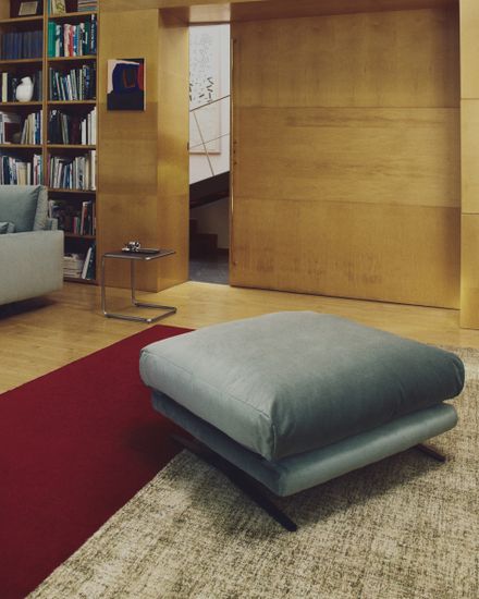 Пуф для ног Veliro из зеленого бархата, 85 x 90 см