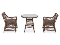 "Эспрессо-80 L" обеденная группа плетеная, цвет коричневый