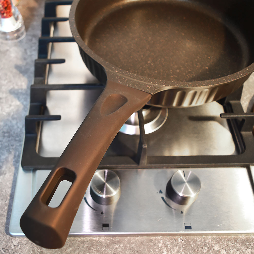 Сковорода 26см Mokko Stella, а/пр литая со стеклянной крышкой