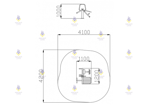 Уличный тренажер «Пресс + Гиперэкстензия»