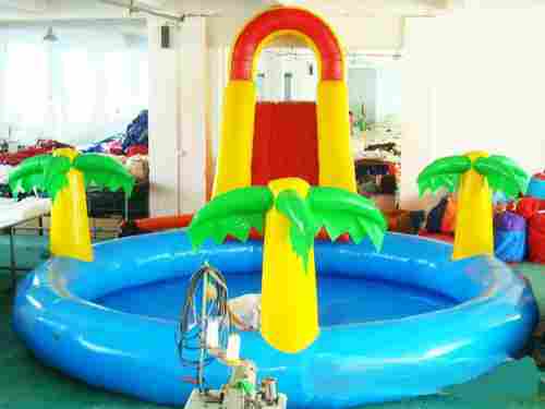 Надувной аквапарк на суше с бассейном «Мираж», 7*3*3 м