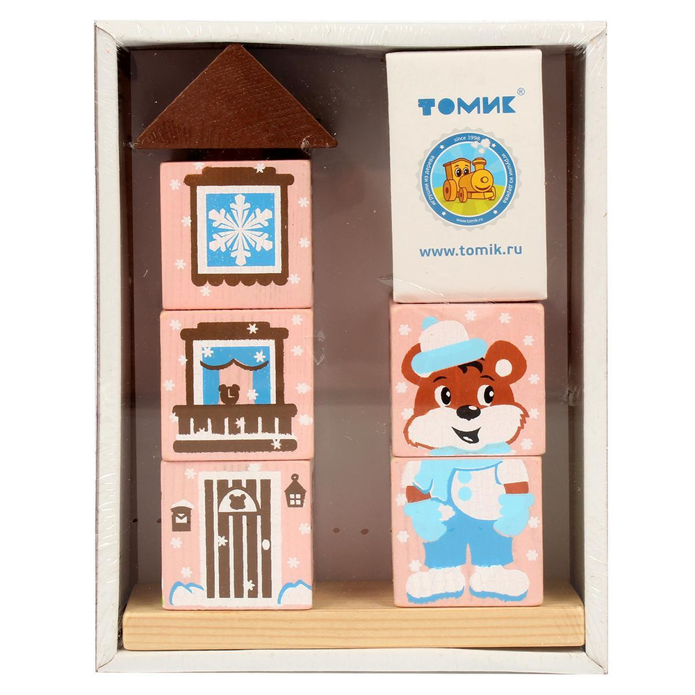Кубики на палочке "Мишка" 7 шт (Томик)