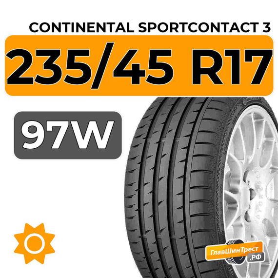 Continental SportContact 3 235/45 R17 97W XL RunFlat