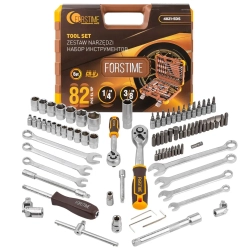 Набор инструментов 82 пр. 1/4''3/8''(6гр.)(4-22мм) FORSTIME FT-4821-5DS-м
