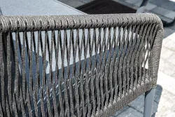 "Канны" лаунж-зона 5-местная плетеная из роупа (веревки), цвет темно-серый