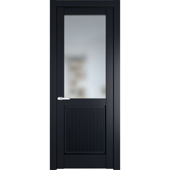 Межкомнатная дверь эмаль Profil Doors 2.2.2PM нэви блу остеклённая