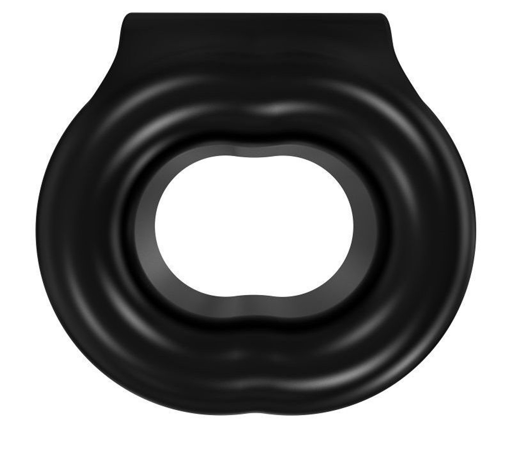 Чёрное эрекционное виброкольцо Stretch (Цвет: черный)