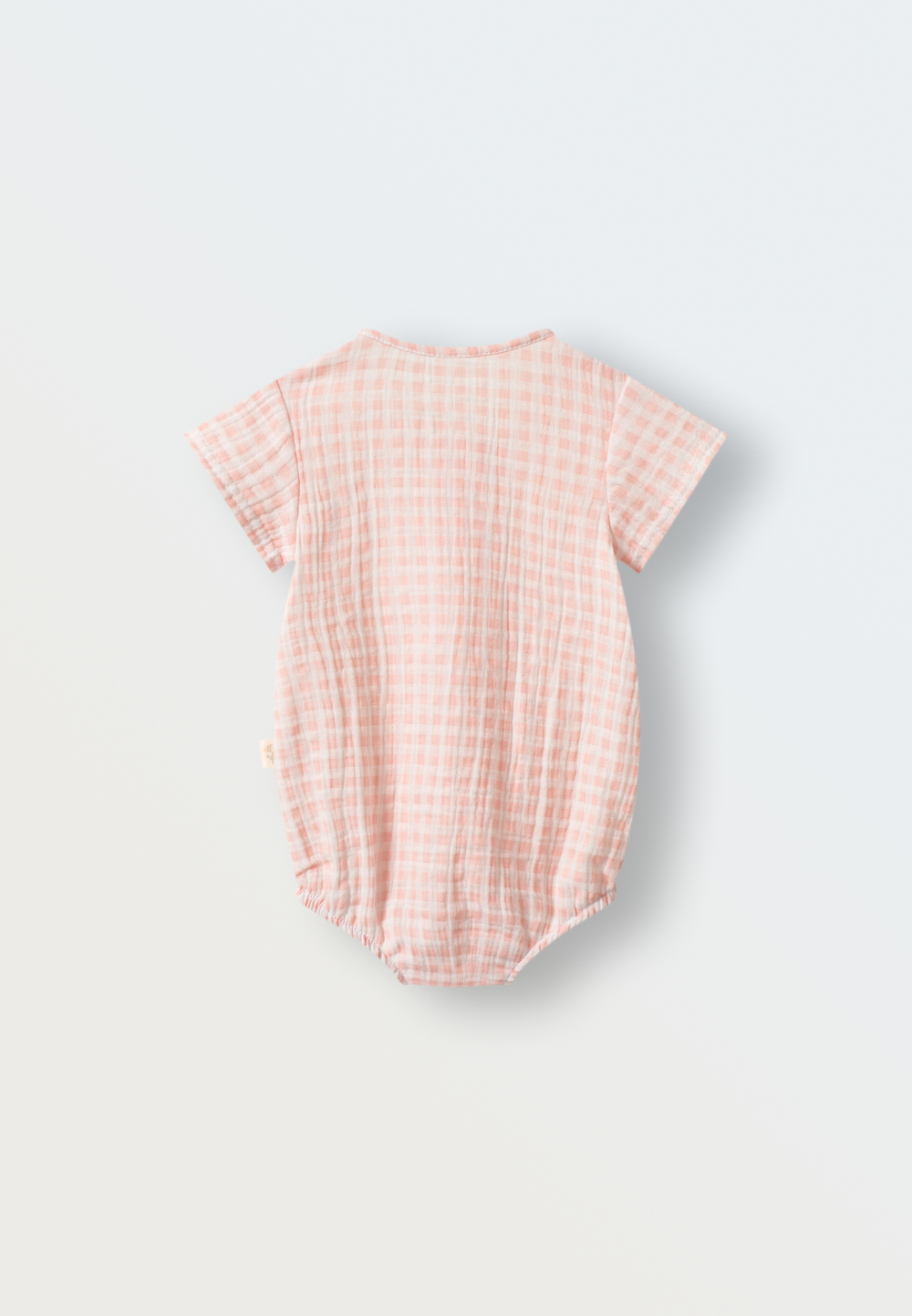 1513-339 Боди из муслина (клетка розовая)