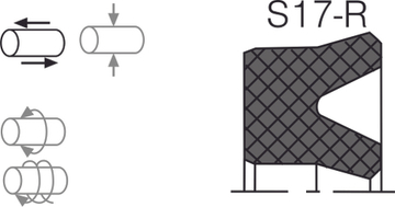 Уплотнение штока AS17-P 70x82x12.5 Aksios