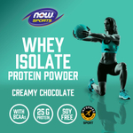 NOW Foods, Sports, изолят сывороточного протеина, сливочный шоколад, 816 г (1,8 фунта)