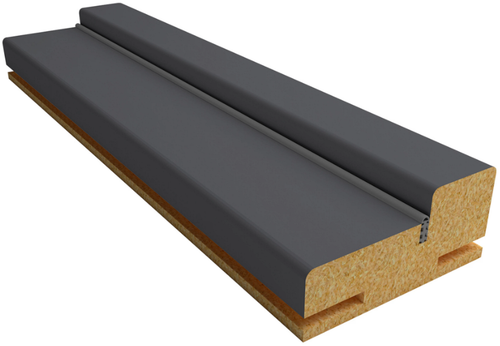 Коробочный брус ПВХ софт графит гладкий 30х70мм телескопический с уплотнителем