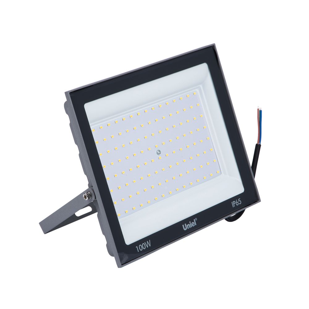ULF-F23-100W-6500K IP65 160-240V GREY Прожектор светодиодный. Дневной свет 6500K. Корпус серый. TM Uniel