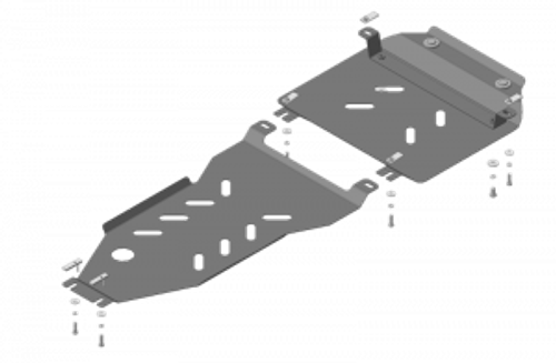 Защита картера Двигателя. 2 мм, Сталь. для Mercedes S-class 1998-2002 MOTODOR.01236