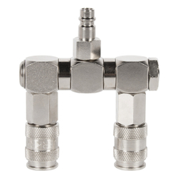 WDK-83RLL Разветвитель пневматический с вращающимися соединениями, вход со штекером, 2 выхода БРС