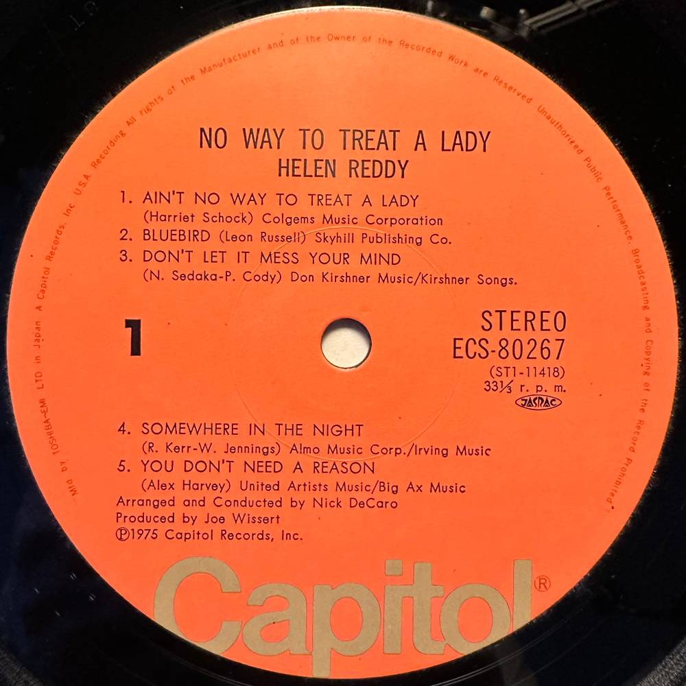 Helen Reddy - No Way To Treat A Lady (Япония 1976г.)