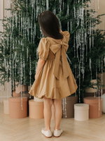 Платье со стразами, Бежевый