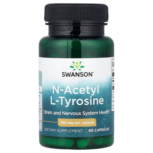Swanson, N-ацетил L-тирозин, 350 мг, 60 капсул