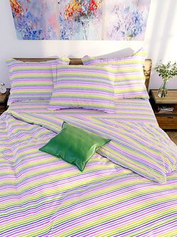 Наволочка комплект 2шт перкаль Сказка "Яркая полоска" 40x60 см на молнии
