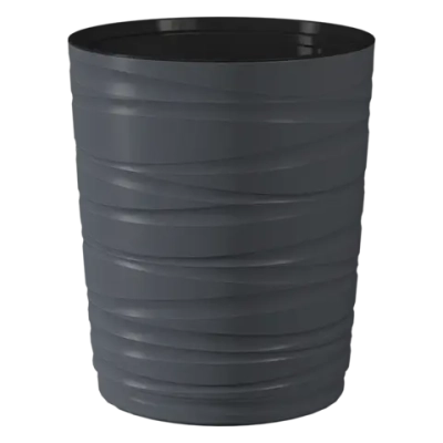 Кашпо для цветов пластиковое 15л d-30 см «Модерн Медиум» Антрацит