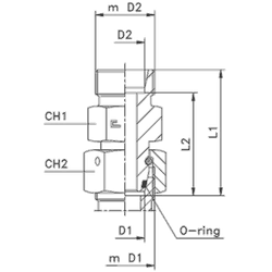 Соединение PNF DS16 24х1.5 (корпус) не редукционное