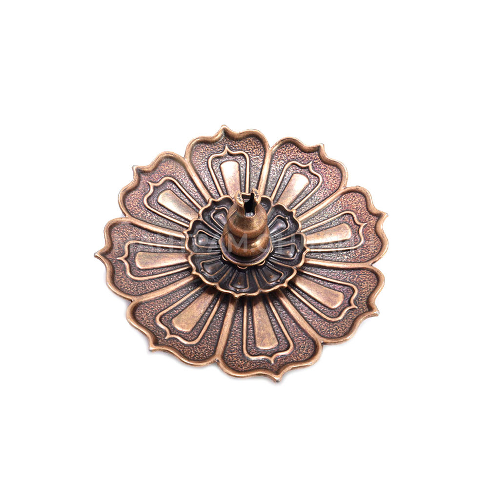 Подставка под благовония Лотос цвет медный, металл силумин