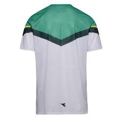 Мужская теннисная футболка Diadora T-Shirt Clay - holly green/white/bistro green