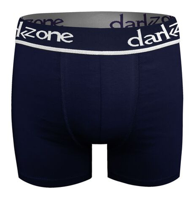 Темно-синие трусы-боксеры с контрастной надписью на резинке (Размер: XXL) (Цвет: темно-синий)