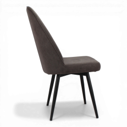 Стул поворотный "Лотос" (арт. 327), велюр Бренди В09 шоколад, ножки черные