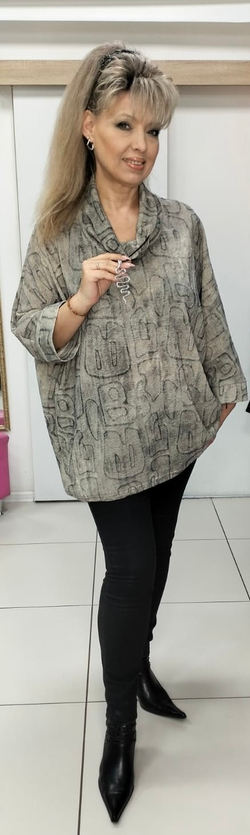 Блузон-туника с хомутом