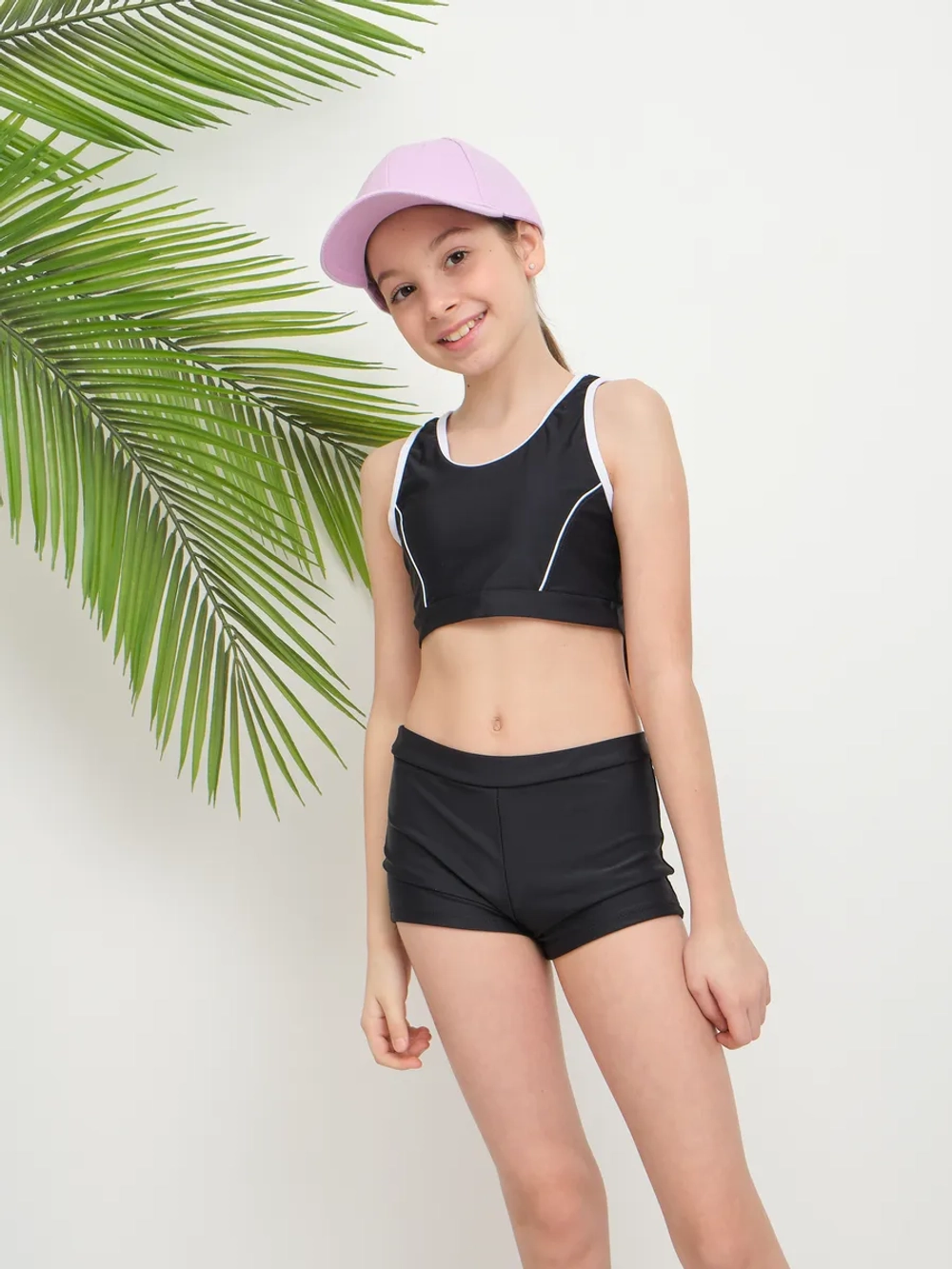 купальник раздельный 3 в 1 спортивный топ шорты накидка