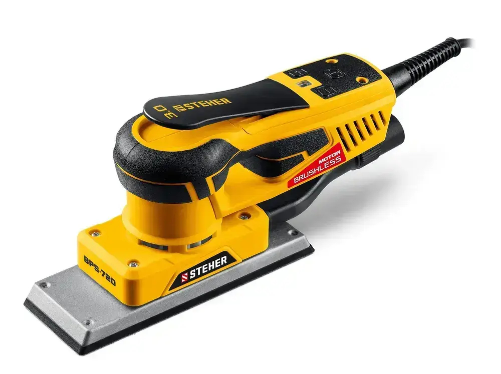 Плоскошлифовальная машина STEHER бесщеточная 300Вт, 3мм, 70х198мм BPS-720