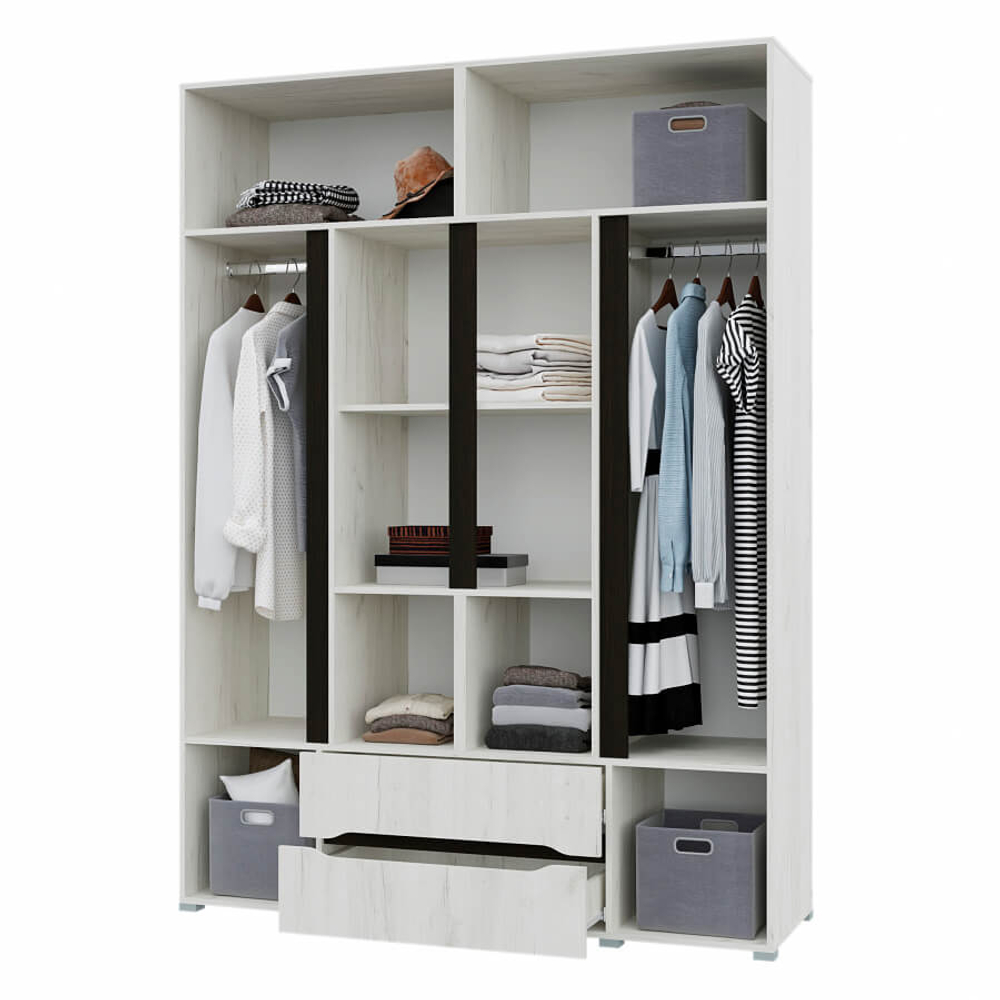 Вега (Горизонт) Шкаф четырехдверный (с 2 ящиками)