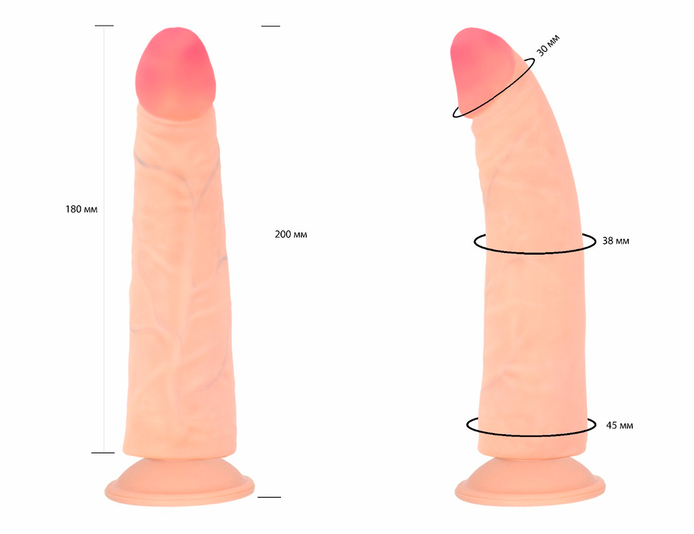 Фаллоимитатор Cook Next Lovetoy телесный 20 см