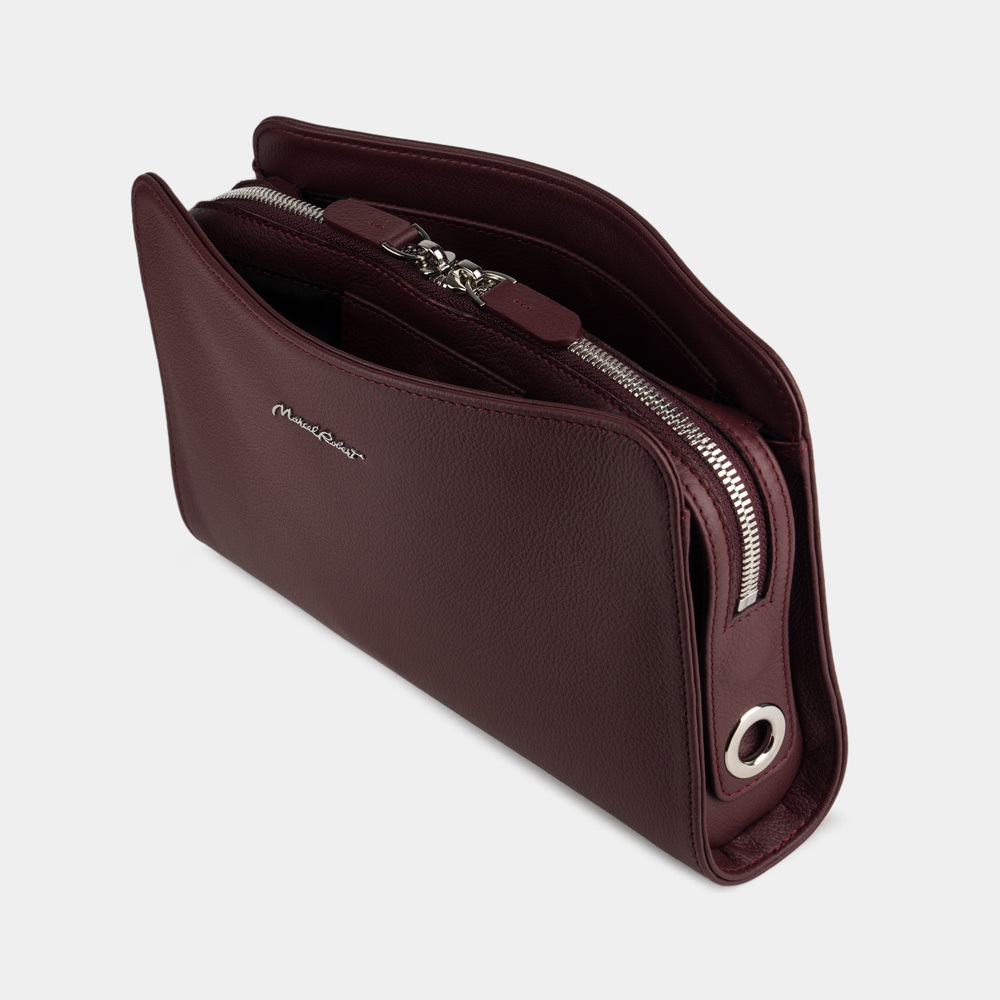 Женская сумка Emilie из кожи теленка, цвета бордо