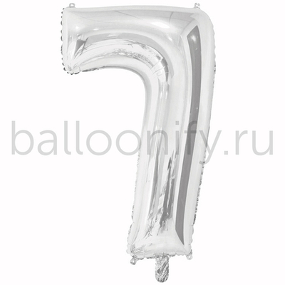 Шар ЦИФРА 7 Silver 26" 66 см